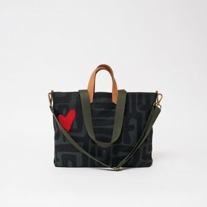 Ubuntu life commuter bag safari kuba with red beaded heart